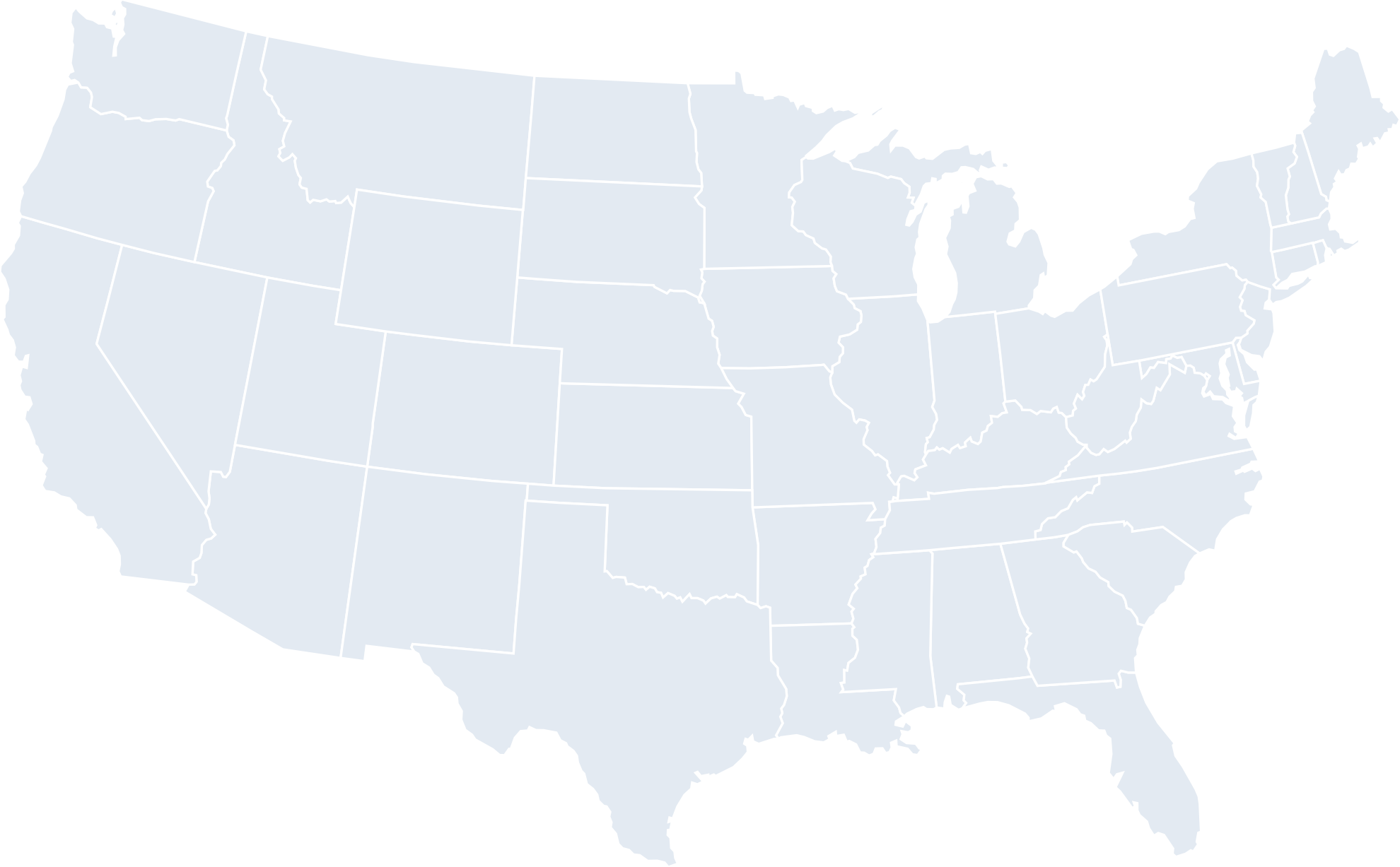 Map of the United States showing Ascend partner institutions.